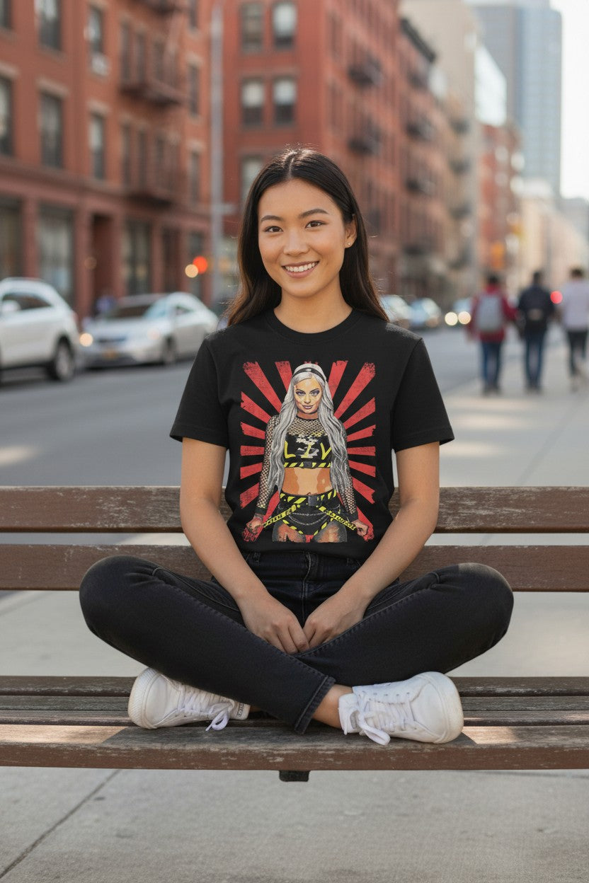 Liv Morgan Watch Me Starburst Black T-shirt