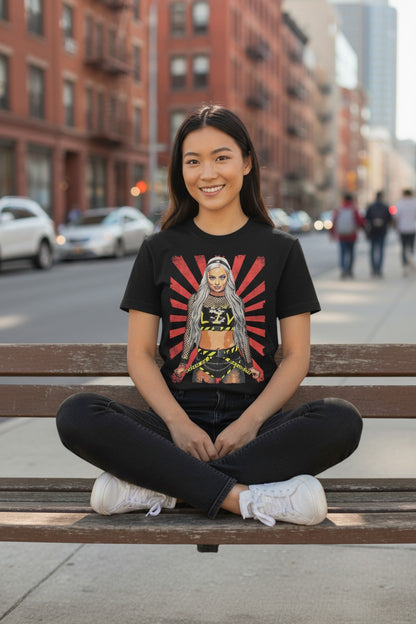 Liv Morgan Watch Me Starburst Black T-shirt