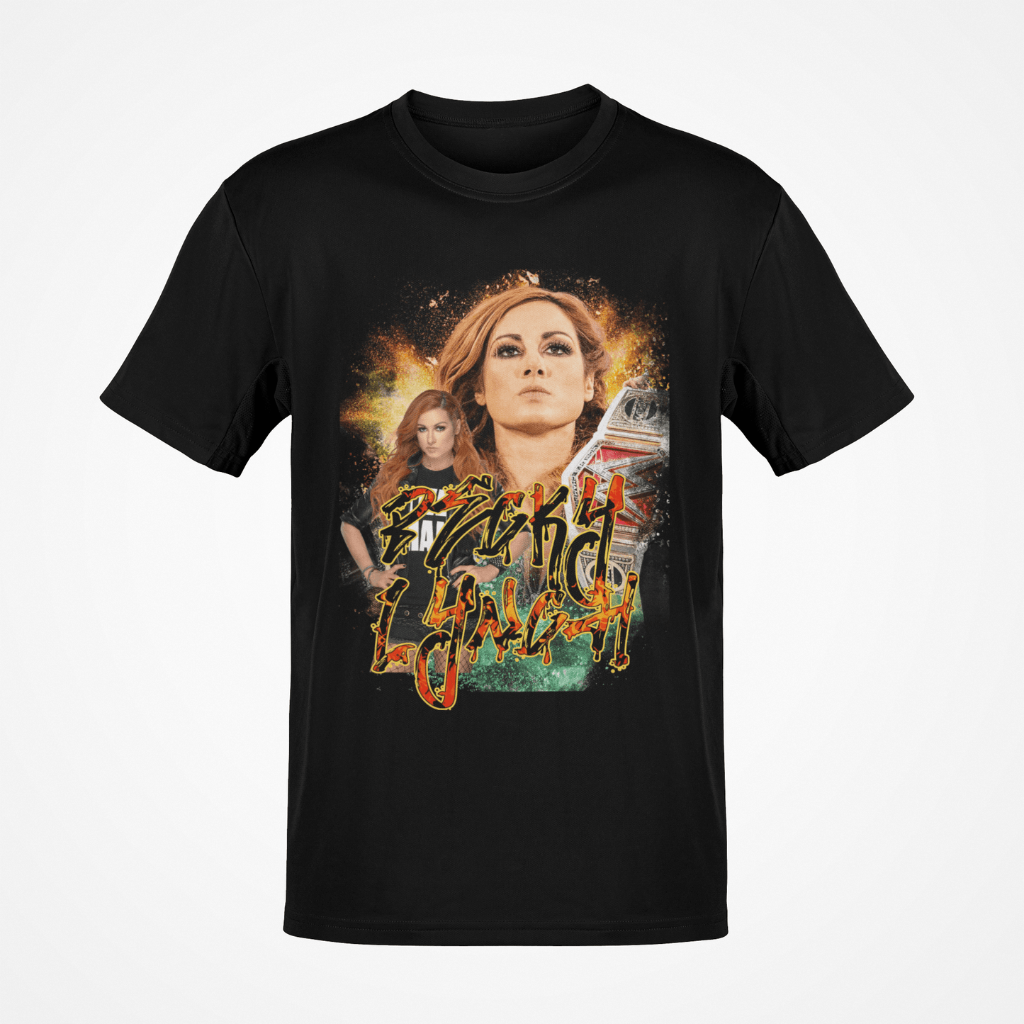 Becky Lynch Fireworks Mens Black T-shirt