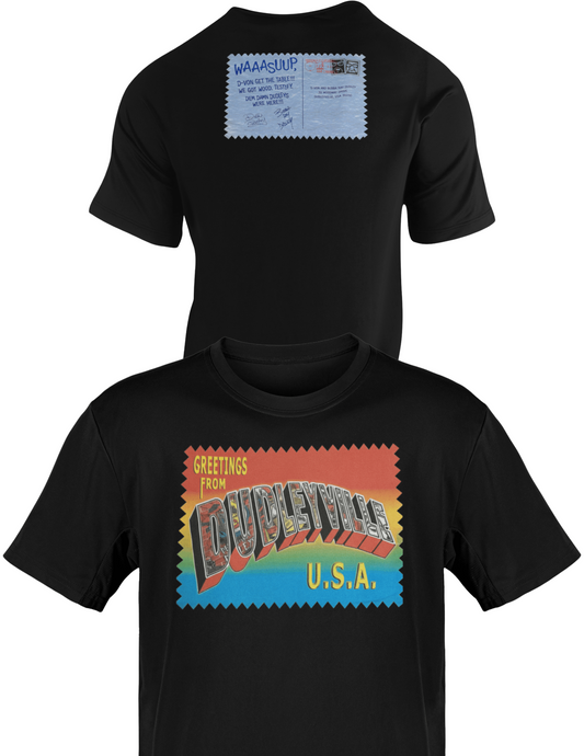 Dudleyville USA Dudley Boyz Postcard T-shirt