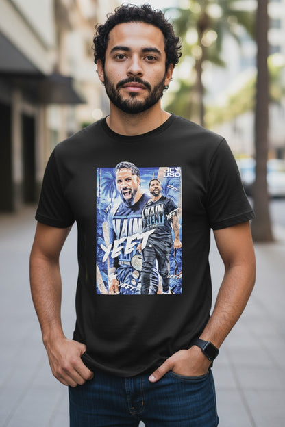 Jey Uso Main Event Yeet Poster Print Black T-shirt