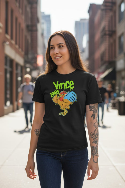 Vince Mcmahon Loves Rooster DX D-Generation X Mens Black T-shirt