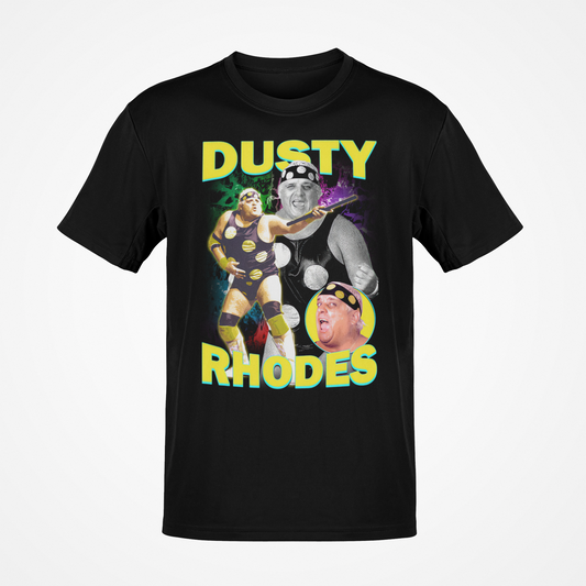 Dusty Rhodes Polka Dot Pose Black T-shirt
