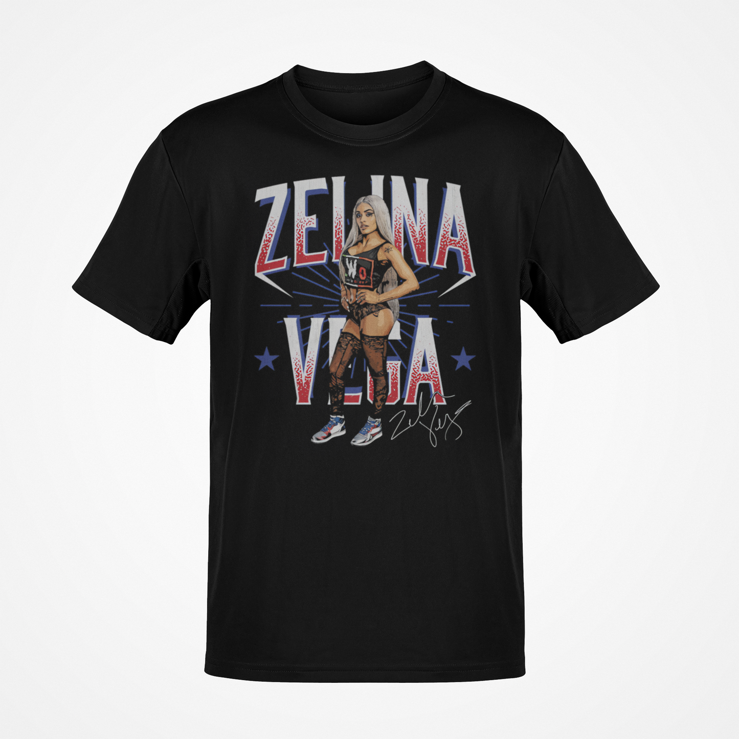 Zelina Vega LWO Stars Black T-shirt