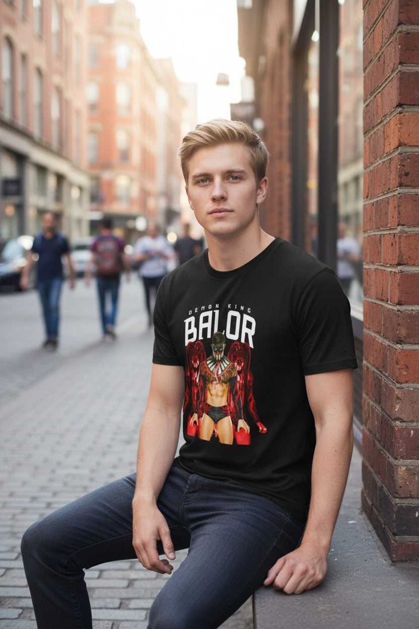 Demon King Finn Balor Mens Black T-shirt