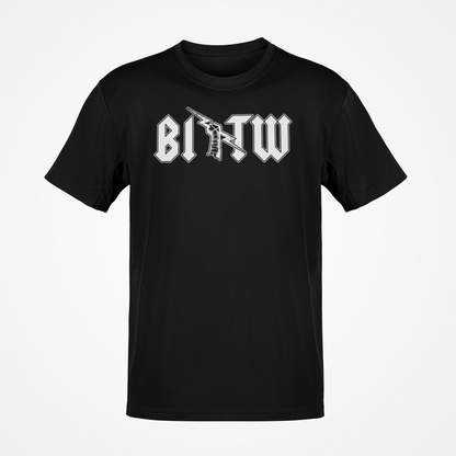 CM Punk Best In The World BITW Black and White Logo Black T-shirt