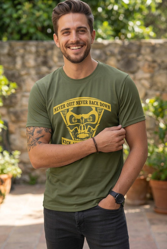 John Cena Never Back Down Never Quit Green T-shirt