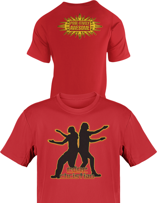 Edge Christian Pose-itively Awesome Red T-shirt