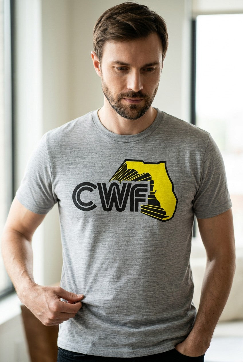 CWF Championship Wrestling of Florida Logo T-shirt