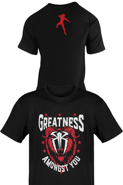 Roman Reigns Greatness Among You GOAT Mens Black T-shirt