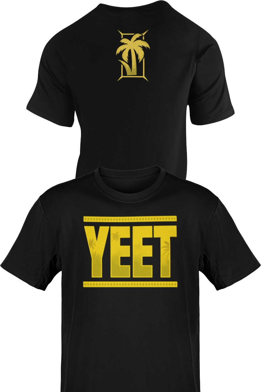 Jey Uso Main Event YEET Gold Logo Black T-shirt