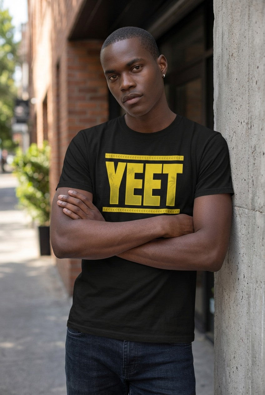 Jey Uso Main Event YEET Gold Logo Black T-shirt