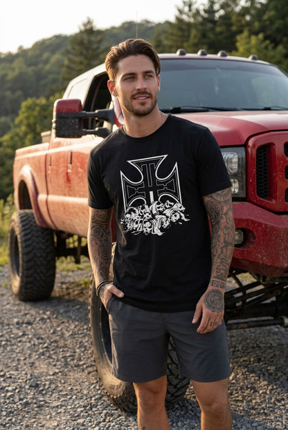 Triple H White Skull Cross King of Kings T-shirt