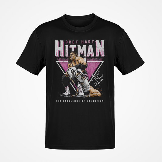 Bret Hart Sharpshooter Triangle Black T-shirt