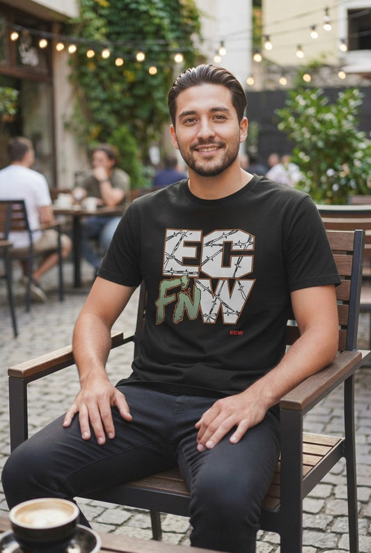 ECW EC F'N W Razorwire Mens Black T-shirt