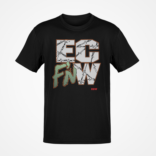 ECW EC F'N W Razorwire Mens Black T-shirt