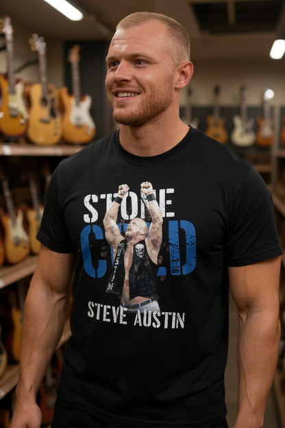 Stone Cold Steve Austin Top Rope Mens Black T-shirt