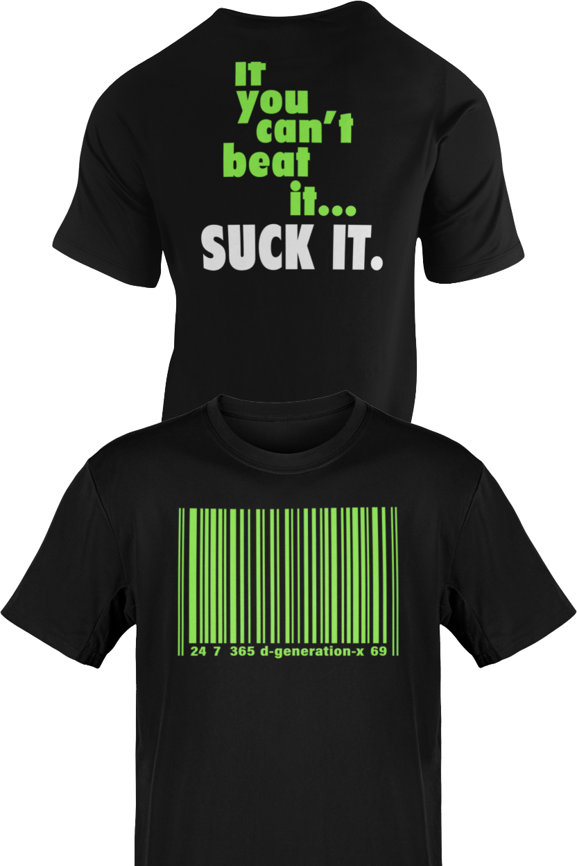 DX D-Generation X Barcode Suck It Black T-shirt