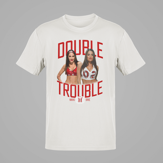 Nikki Brie Bella Twins Double Trouble Grey Adult T-Shirt