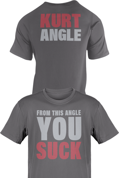 Kurt Angle From This Angle WWE Mens Gray T-shirt