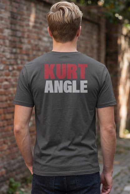 Kurt Angle From This Angle WWE Mens Gray T-shirt
