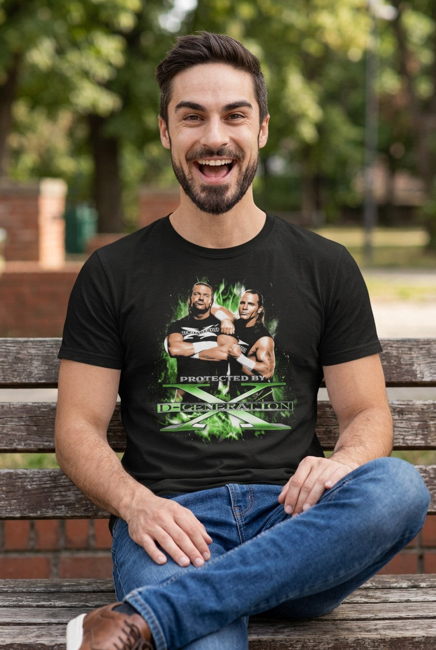 Protected by D-Generation X Triple H Shawn Michaels T-shirt
