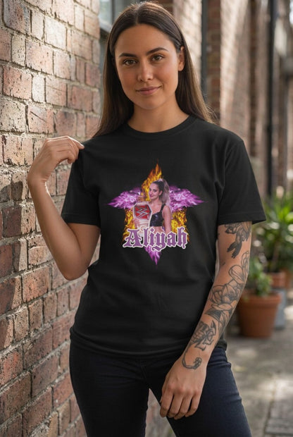 Aliyah WWE Womens Superstar Black T-shirt
