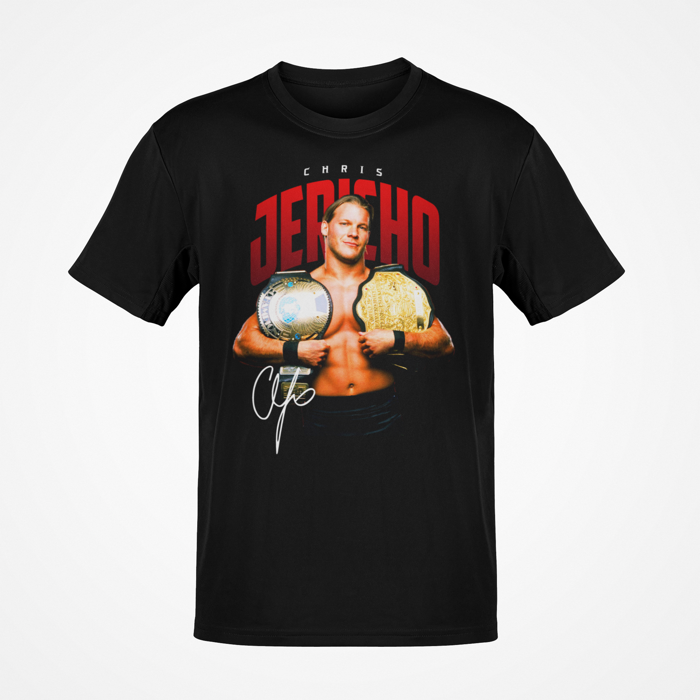 Chris Jericho Double Champion WWE Mens Black T-shirt