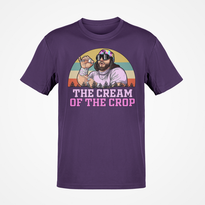 Macho Man Randy Savage Purple Logo Cream Crop T-shirt