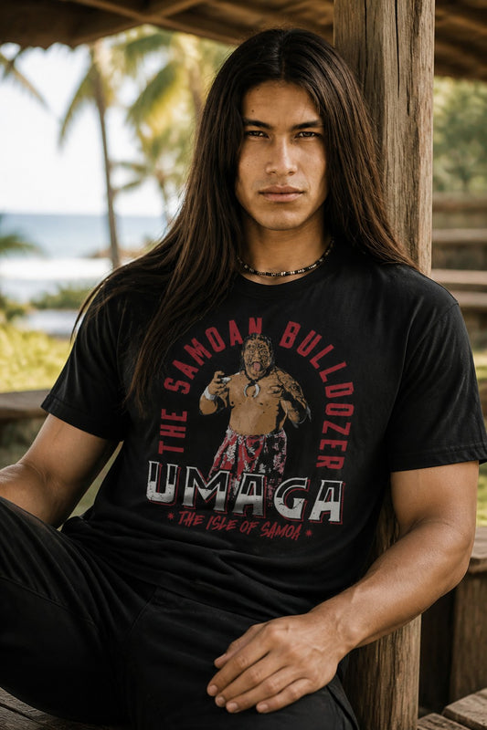 Umaga Samoan Bulldozer BlackT-shirt
