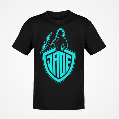 Jade Cargill Blue Logo Black T-shirt