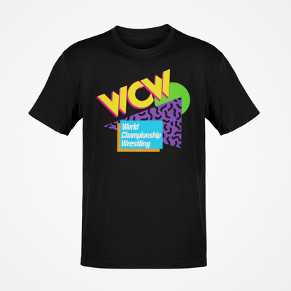 WCW World Championship Wrestling 80s Design T-shirt