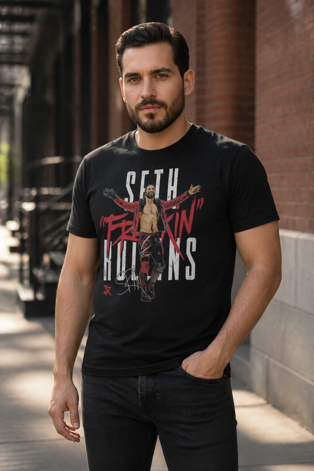 Seth Freakin Rollins Walkout Logo Black T-shirt