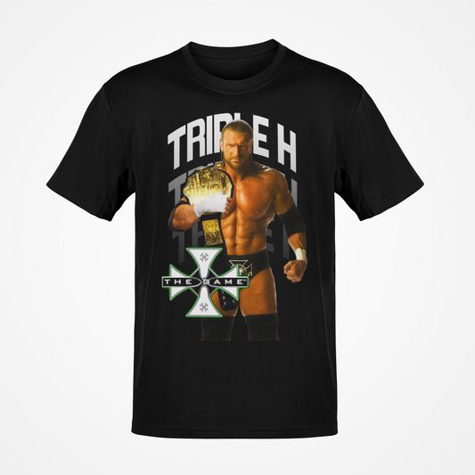 Triple H The Game Championship Belt Mens Black WWE T-shirt