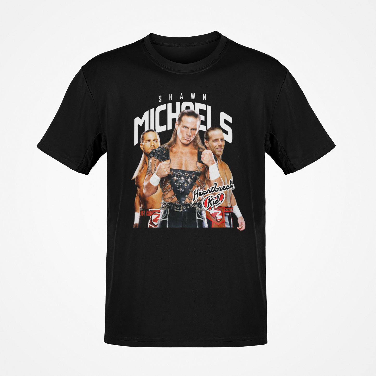 Shawn Michaels Heartbreak Kid Three Pose Mens Black T-shirt