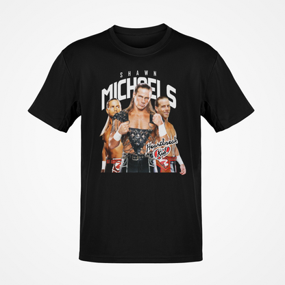 Shawn Michaels Heartbreak Kid Three Pose Mens Black T-shirt