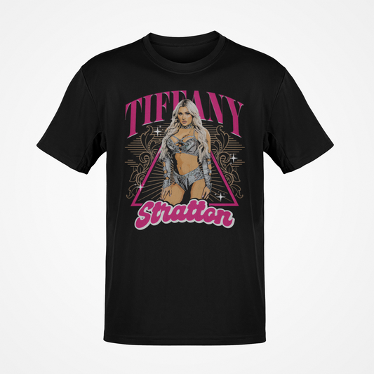 Tiffany Stratton Purple Pose Black T-shirt
