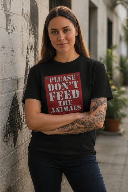 Mankind Mick Foley Mr Socko Don't Feed Animals Mens T-shirt