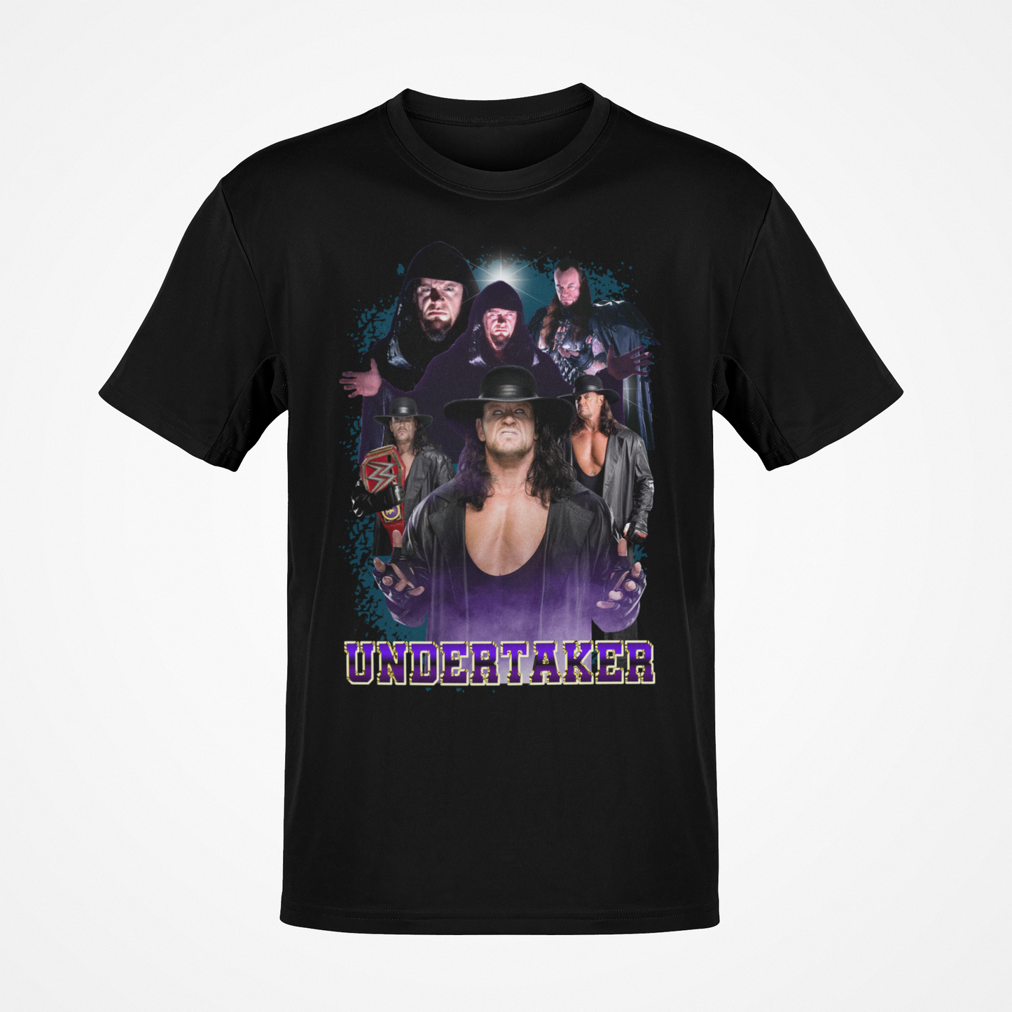 Undertaker 6 Poses Mens Black T-shirt WWE