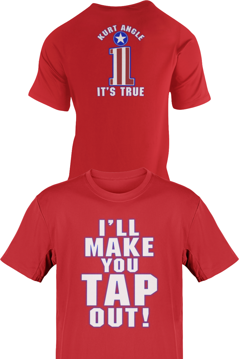 Kurt Angle I'll Make You Tap Out Red T-shirt