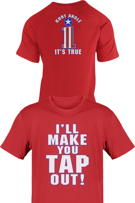 Kurt Angle I'll Make You Tap Out Red T-shirt