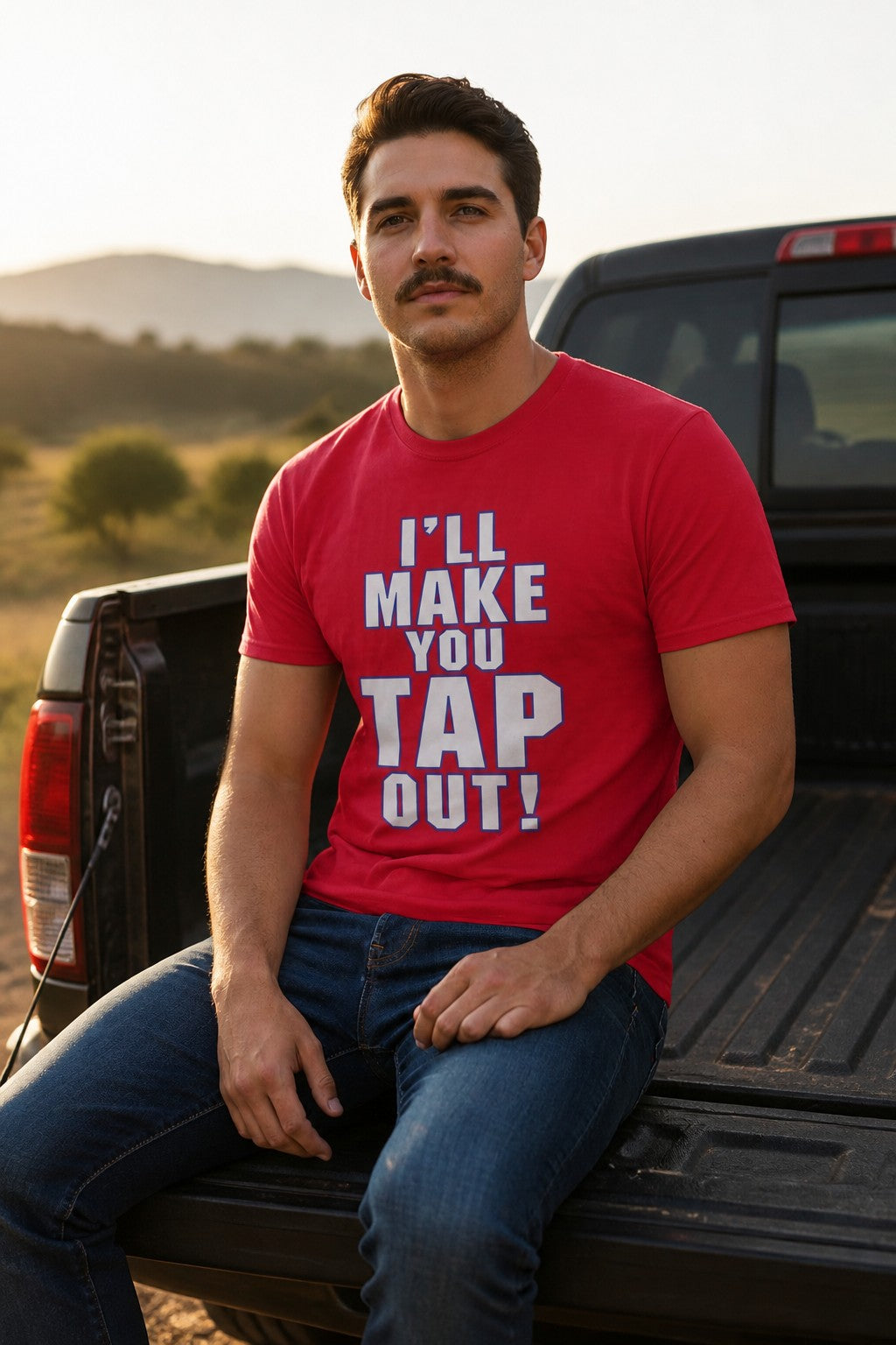 Kurt Angle I'll Make You Tap Out Red T-shirt