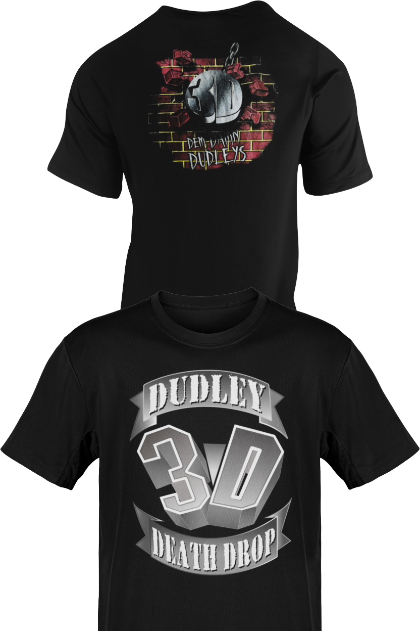 Dudley Boys Bubba Ray D-Von 3D Death Drop Mens T-shirt