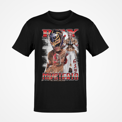 Rey Mysterio Signature Poses Men's Black T-shirt