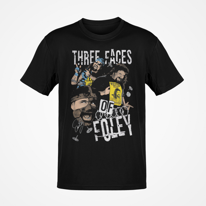 Mick Foley Three Faces Of Foley Black T-shirt