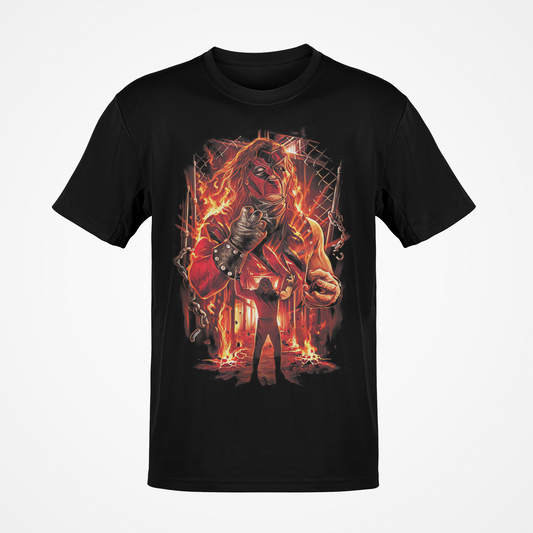 Kane The Big Red Machine Fireball Black T-shirt
