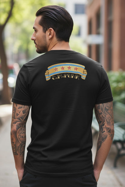 CM Punk Straight Edge Hardcore Luck Black T-shirt