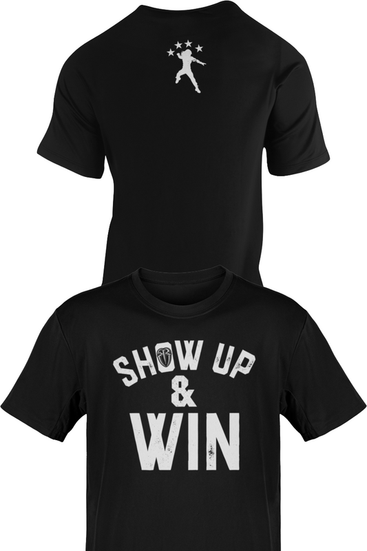 Roman Reigns Show Up and Win Mens Black T-shirt