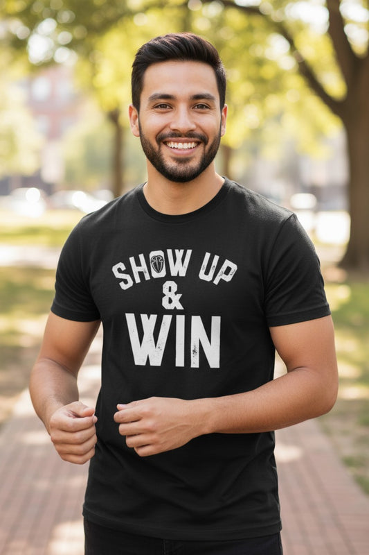 Roman Reigns Show Up and Win Mens Black T-shirt