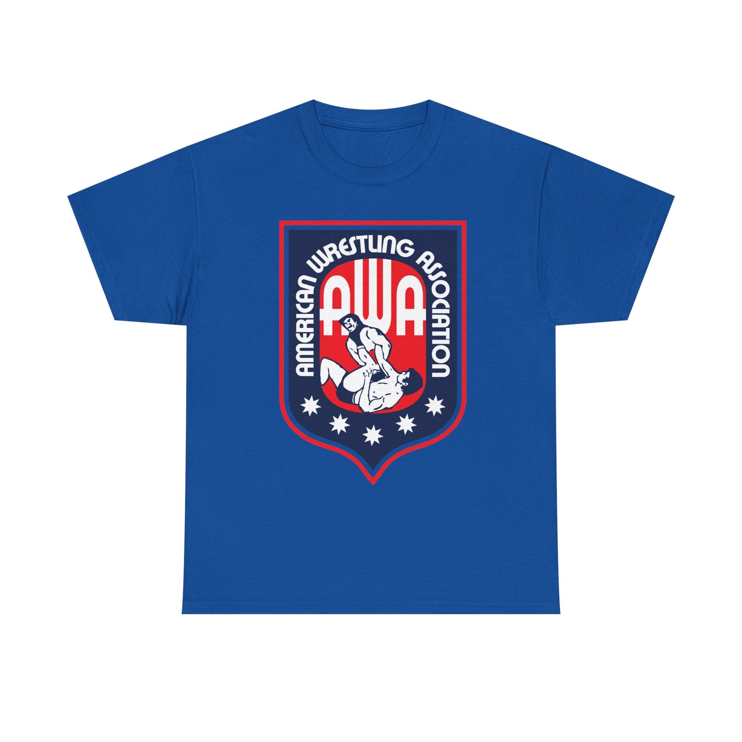 AWA Logo American Wrestling Alliance Blue T-shirt